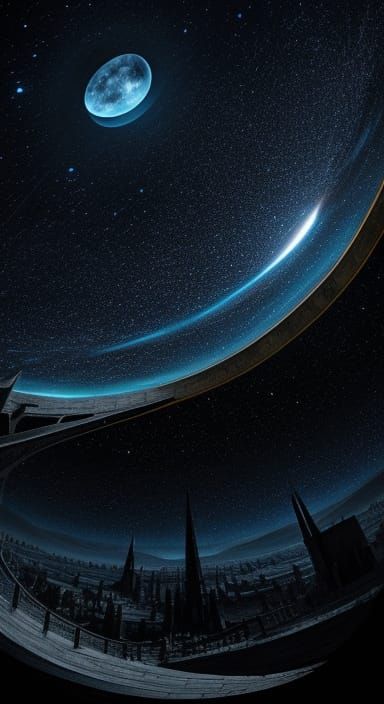 Ominous Celestial Sphere of Mystery and Darkness