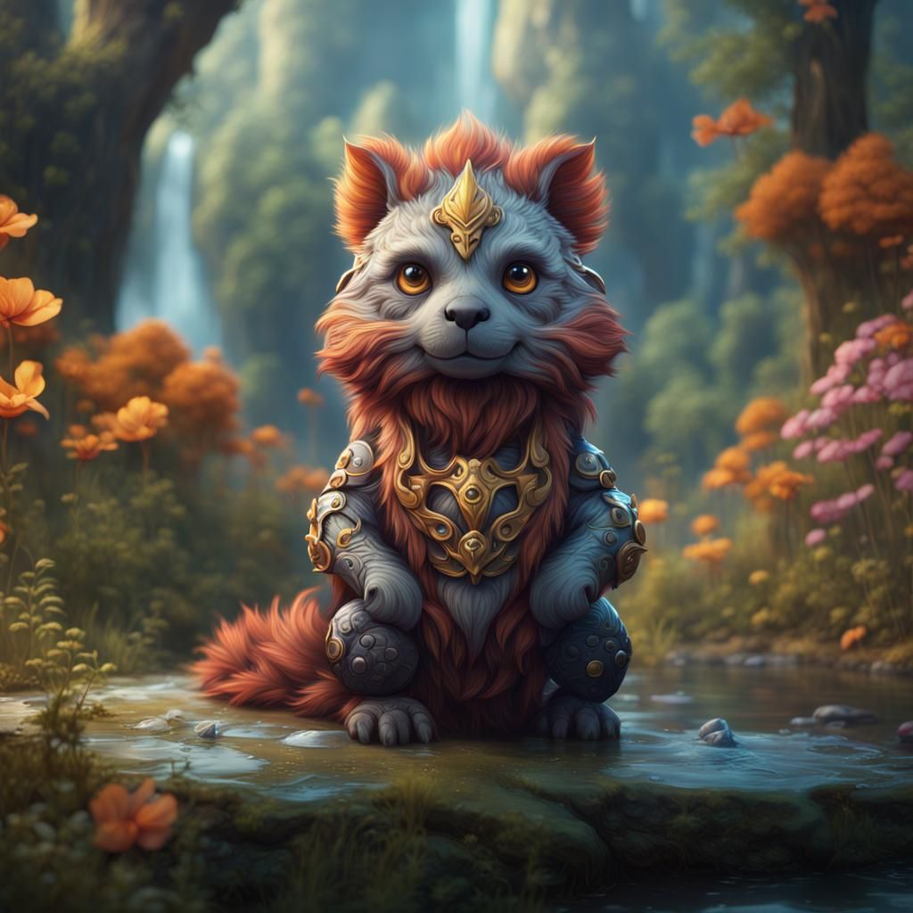 Cute Animal in Detailed Matte Painting Style