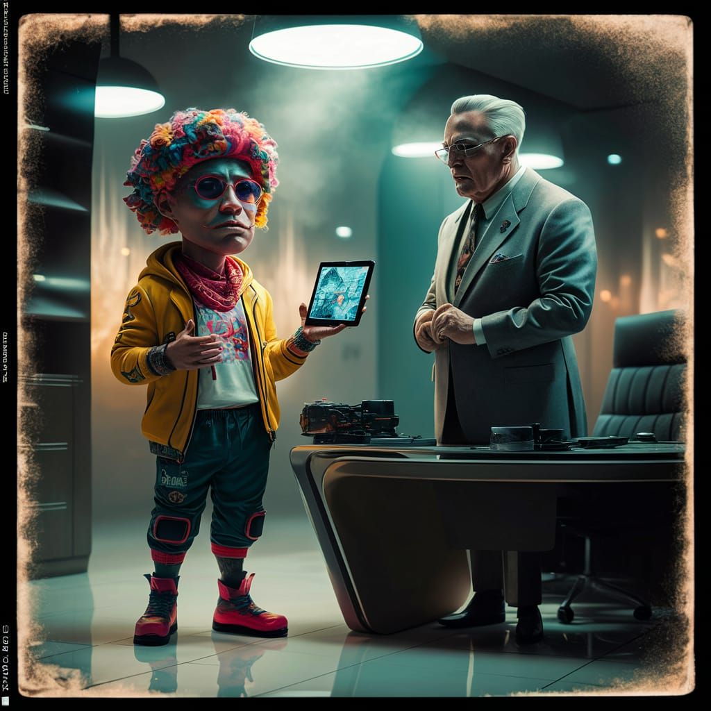 Futuristic Trend Researcher Presents to Capitalist Boss