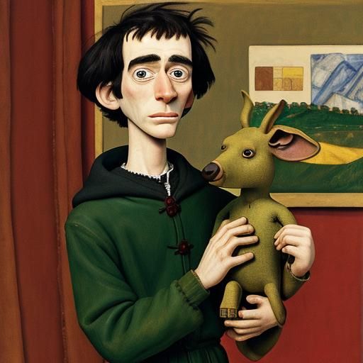 Aardvark in Claymation Style of Expressionist Portraiture