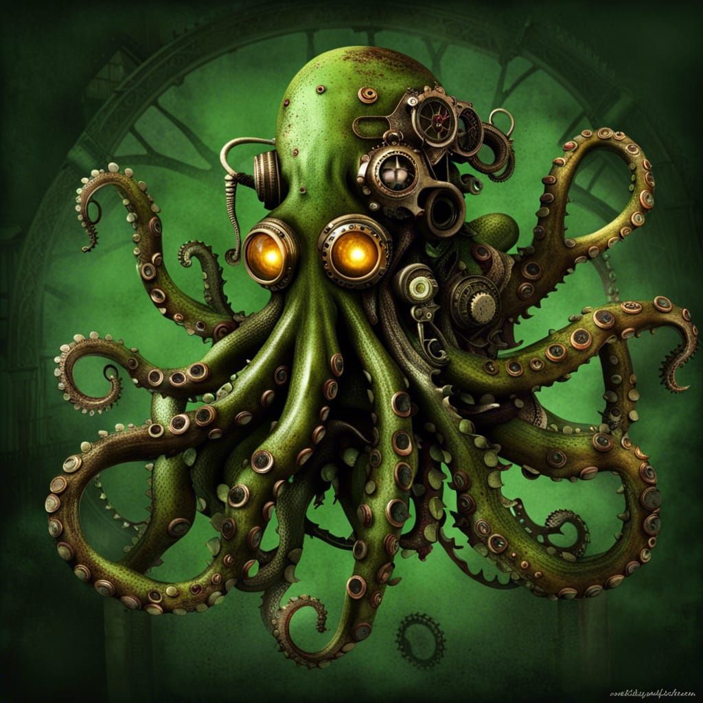 Steampunk Zombie π§ββοΈ Octopus π : An eerie amalgamation π