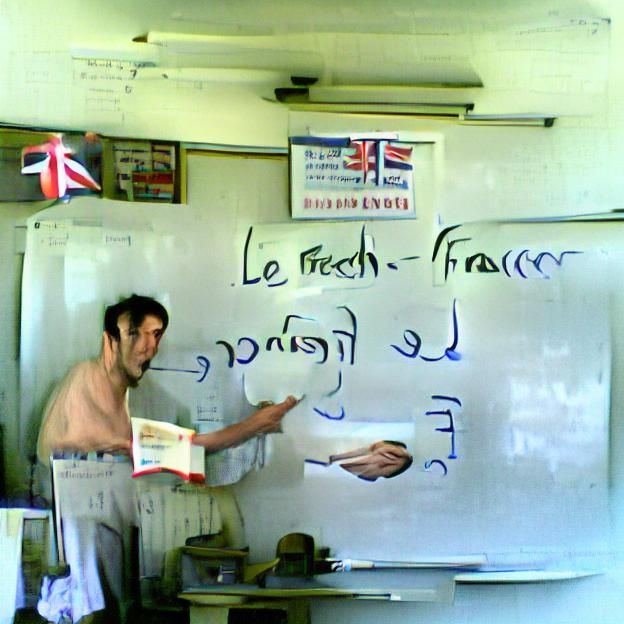 French Man Teaching English Lesson
