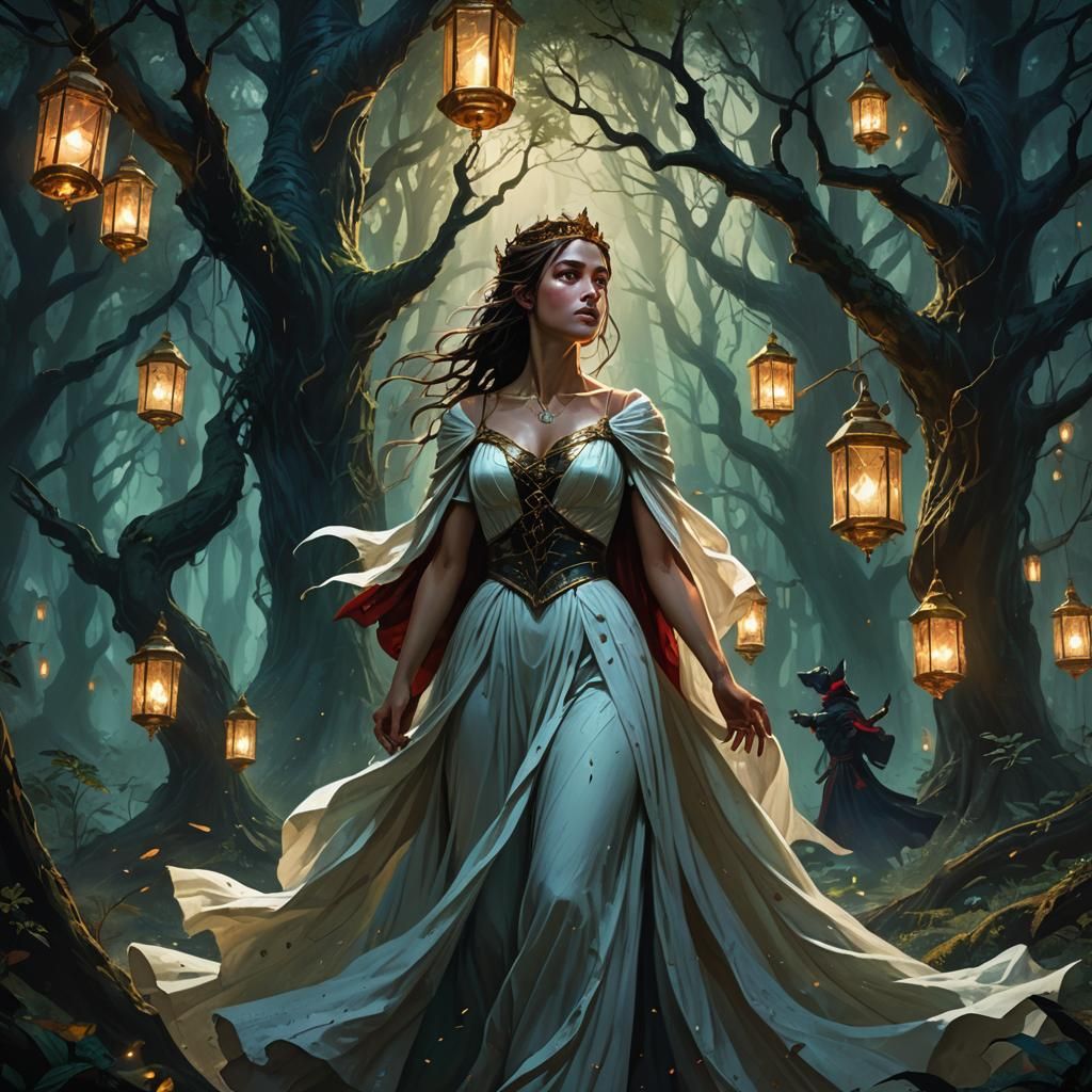 Princess and Witch in Dark Fantasy Concept Art