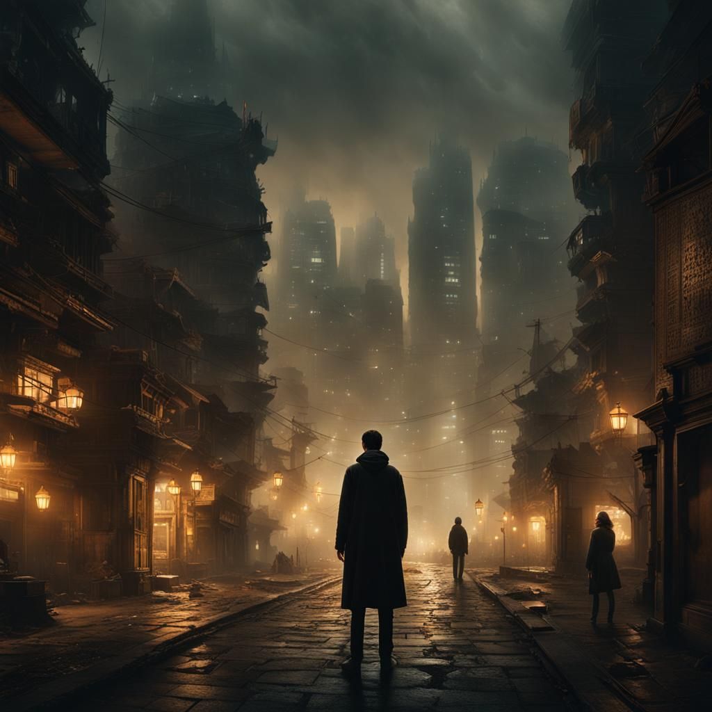 Gas-Lit Steampunk City Encloses the Viewer