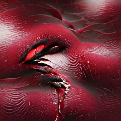 Single Red Rose in Dark Romantic Style