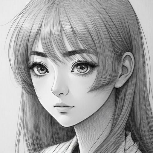 Expressive Manga Girl Portrait in Pastel Colors