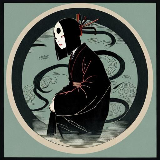 e-ukiyo Kaonashi no-face the haunting figure from spirited a...