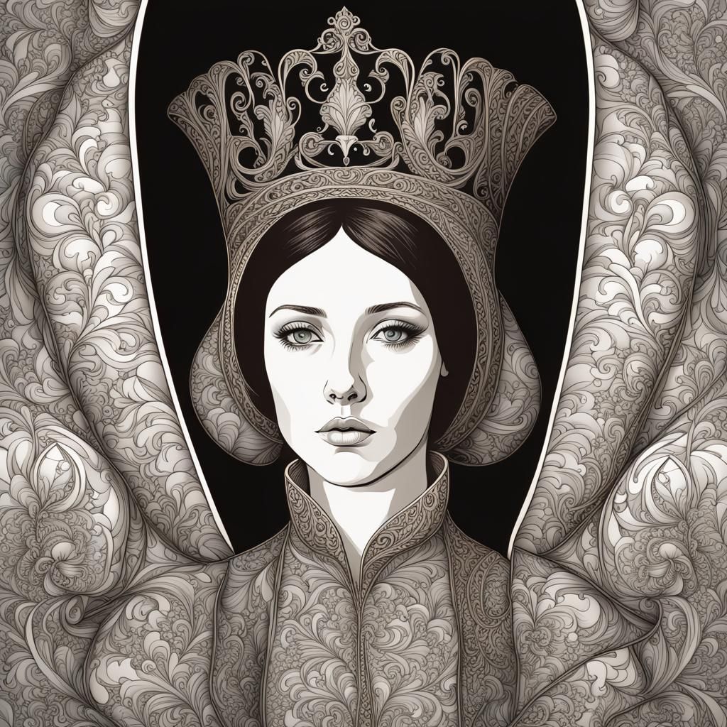 Anne Boleyn in Pre-Raphaelite Style