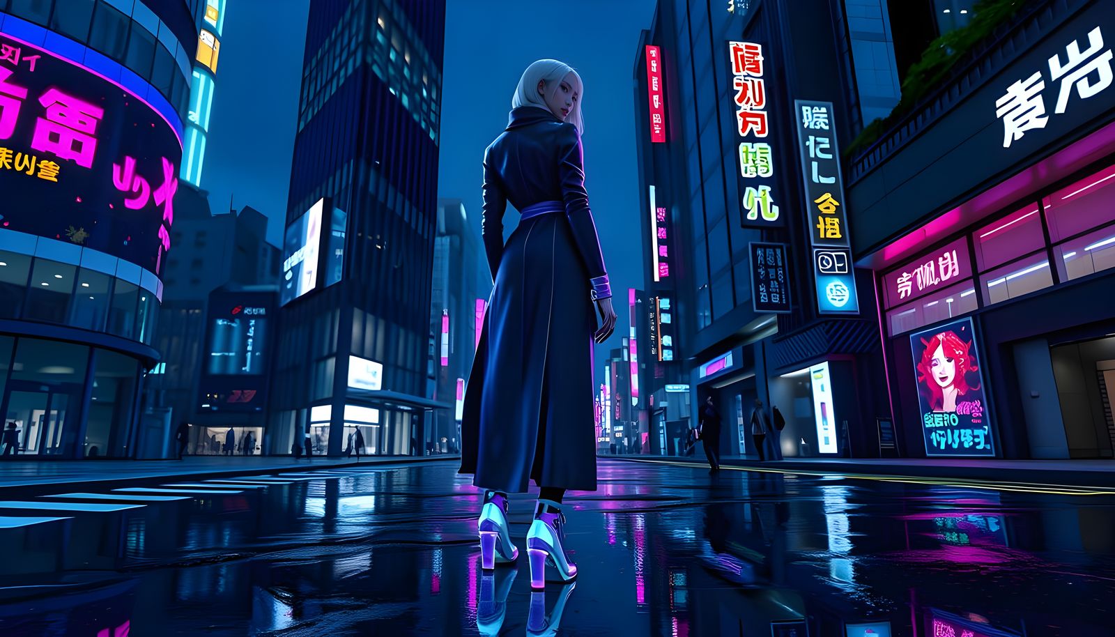 Cyberpunk Tokyo Cityscape at Night