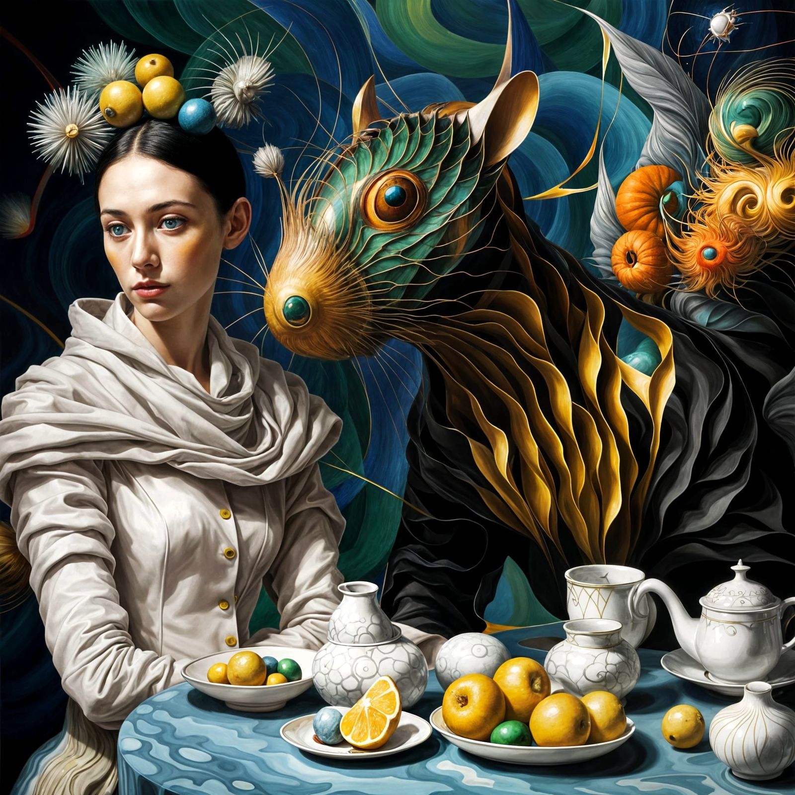 Abstract Squirrel in Vermillion and Cobalt, Hilma af Klint S...