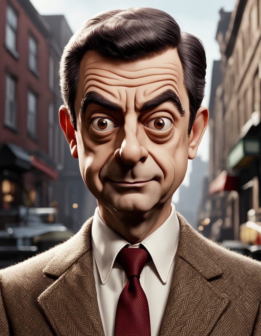 Hyper-Realistic Mr. Bean Portrait Photography