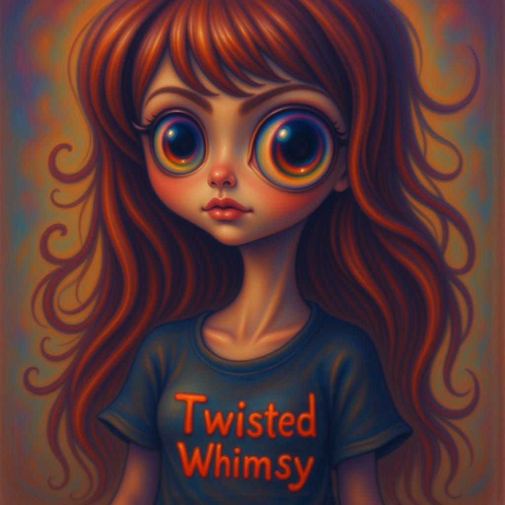 Sinister Woman with Flowing Hair in Bisley Style