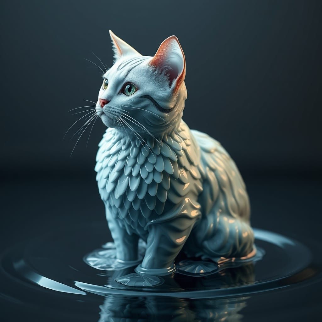 Ethereal Aquatic Feline Formations