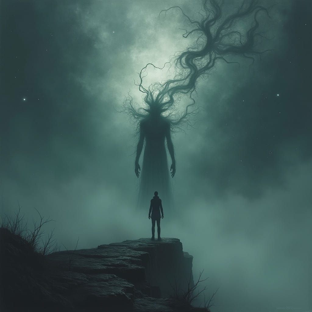 A Lone Figure Succumbs to the Dark Side of the Galaxy