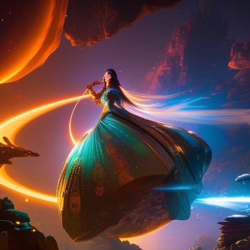 Cosmic Jewelry Box: A Surreal Fantasy Painting