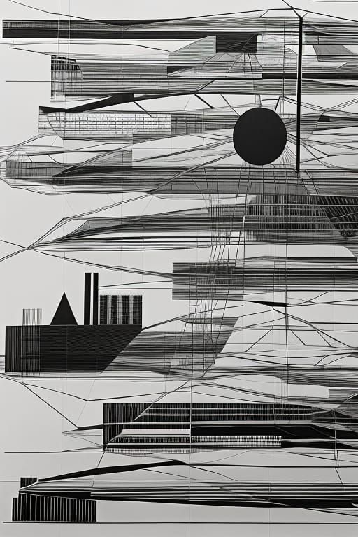 Abstract Graphic Score Inspired by Experimental Music