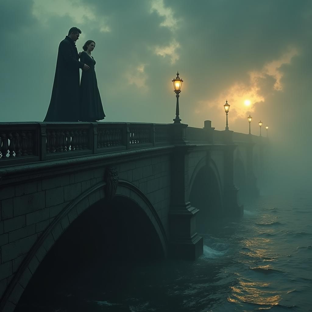 Heroic Rescue on Mist-Shrouded Bridge