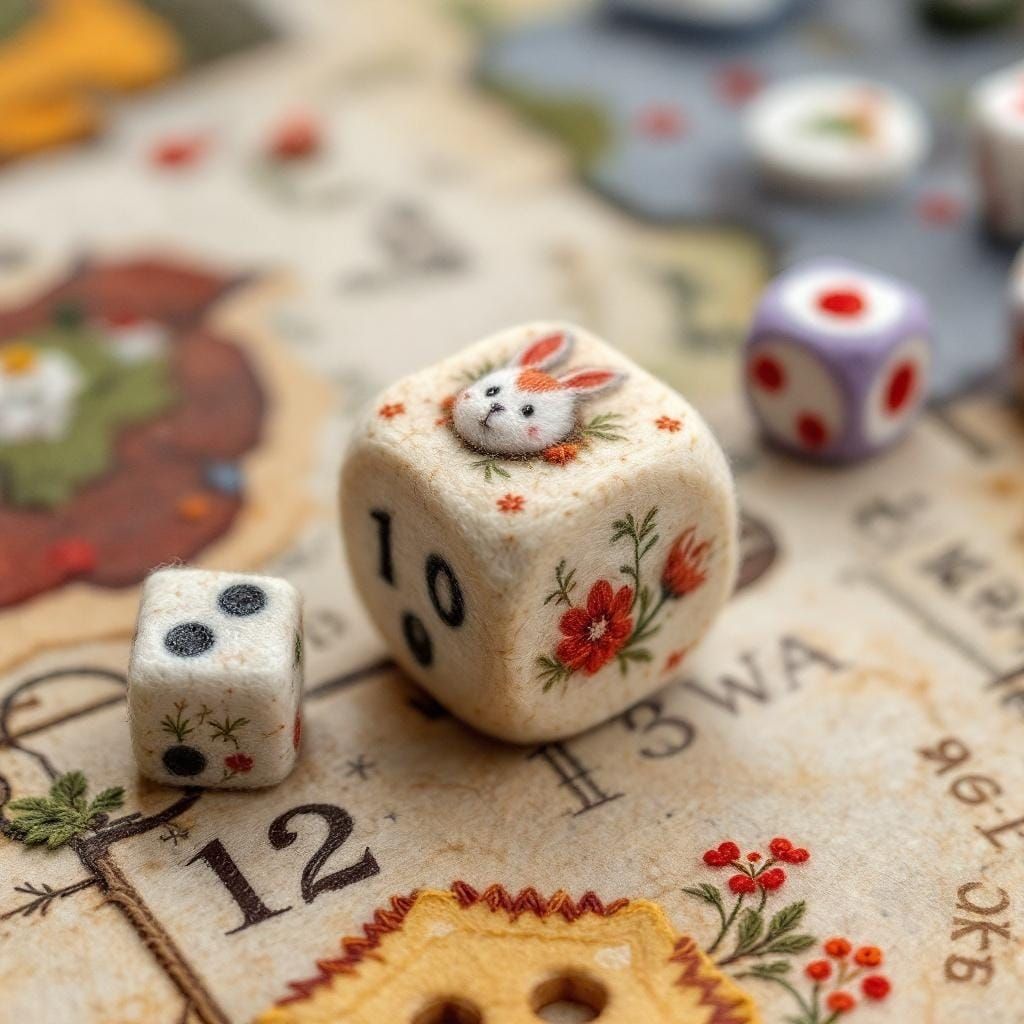 Handmade Felt Board Game Inspired by Folk Art
