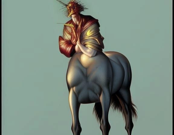 Surreal Male Torso Portrait in Fantasy Art Style