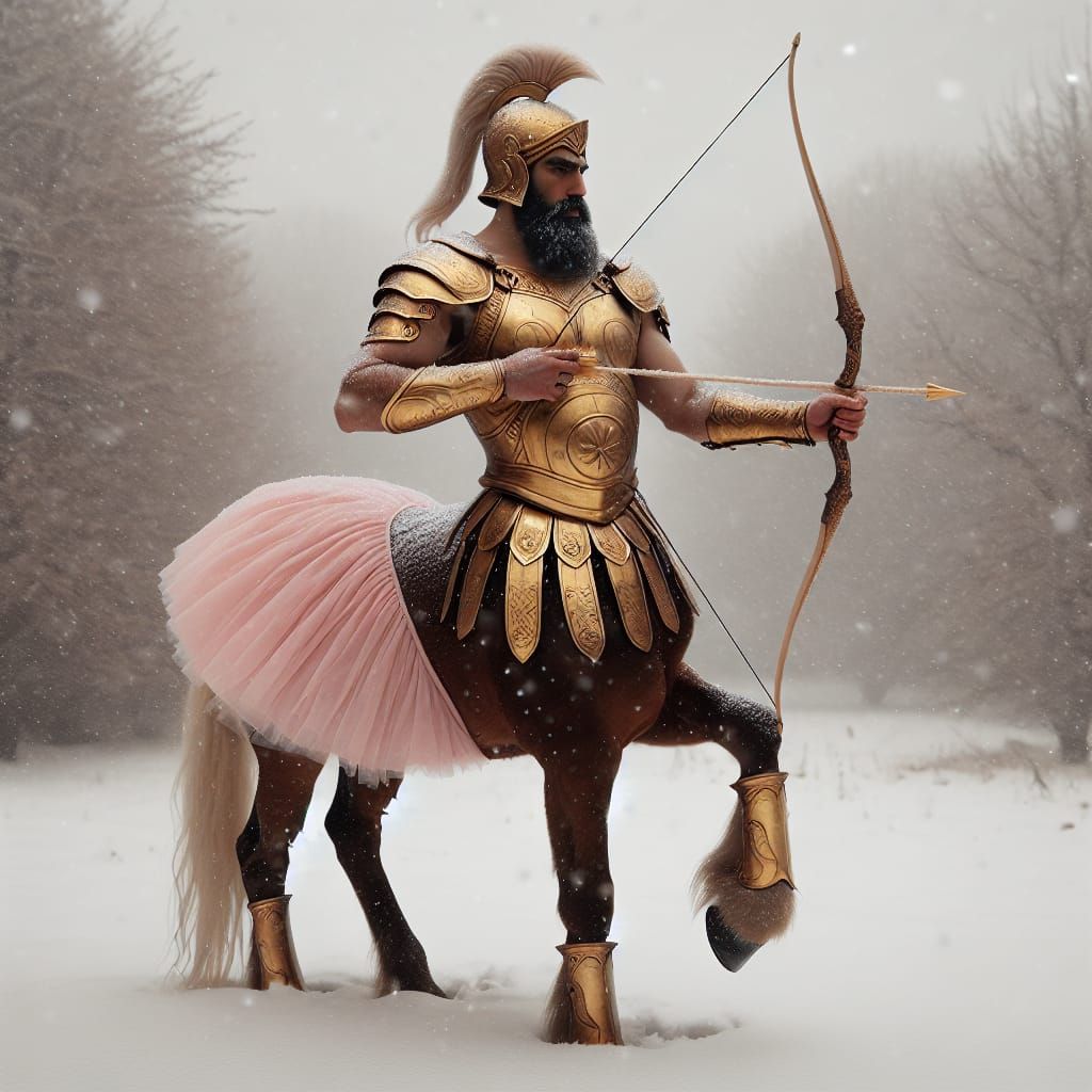 Armored Centaur Archer in Pink Tutu