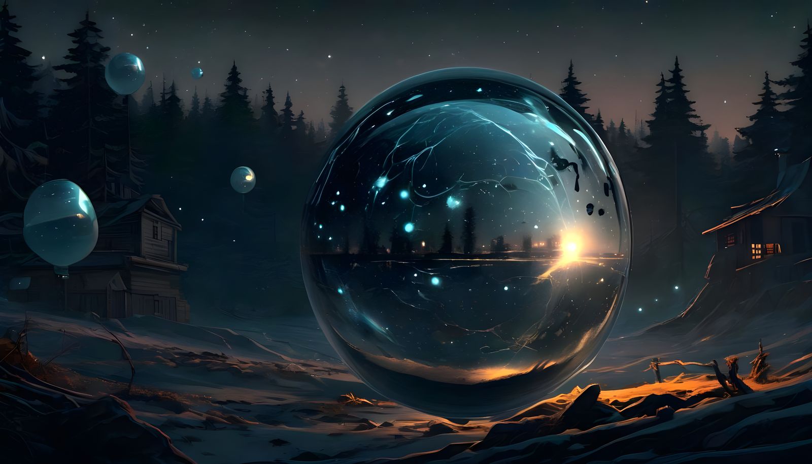 Stardust Orb in Cosmic Space