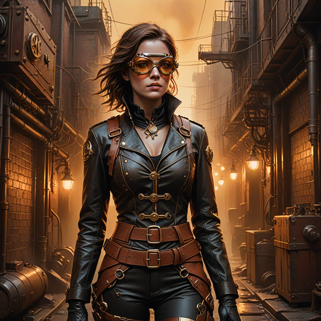 Steampunk Power Girl Unveiled in Copper-Hued Industrial Fant...