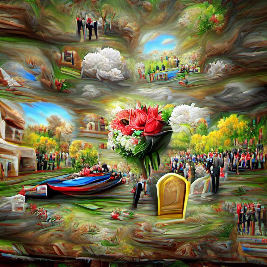 AI Interpretation of a Happy Funeral