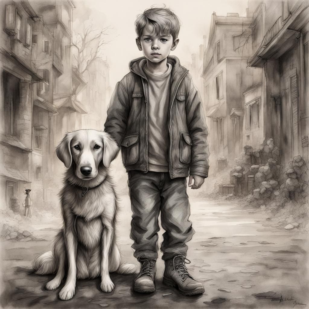 a boy and his dog