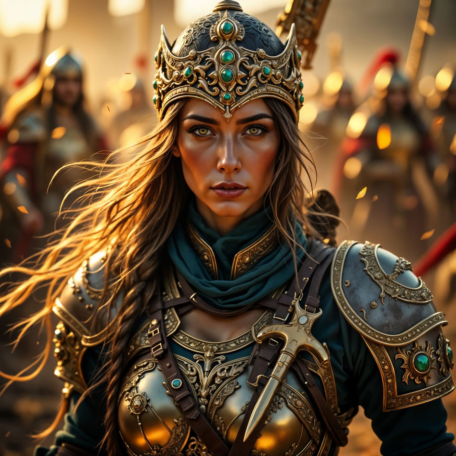 Female Janissary Warrior in Twilight Battle
