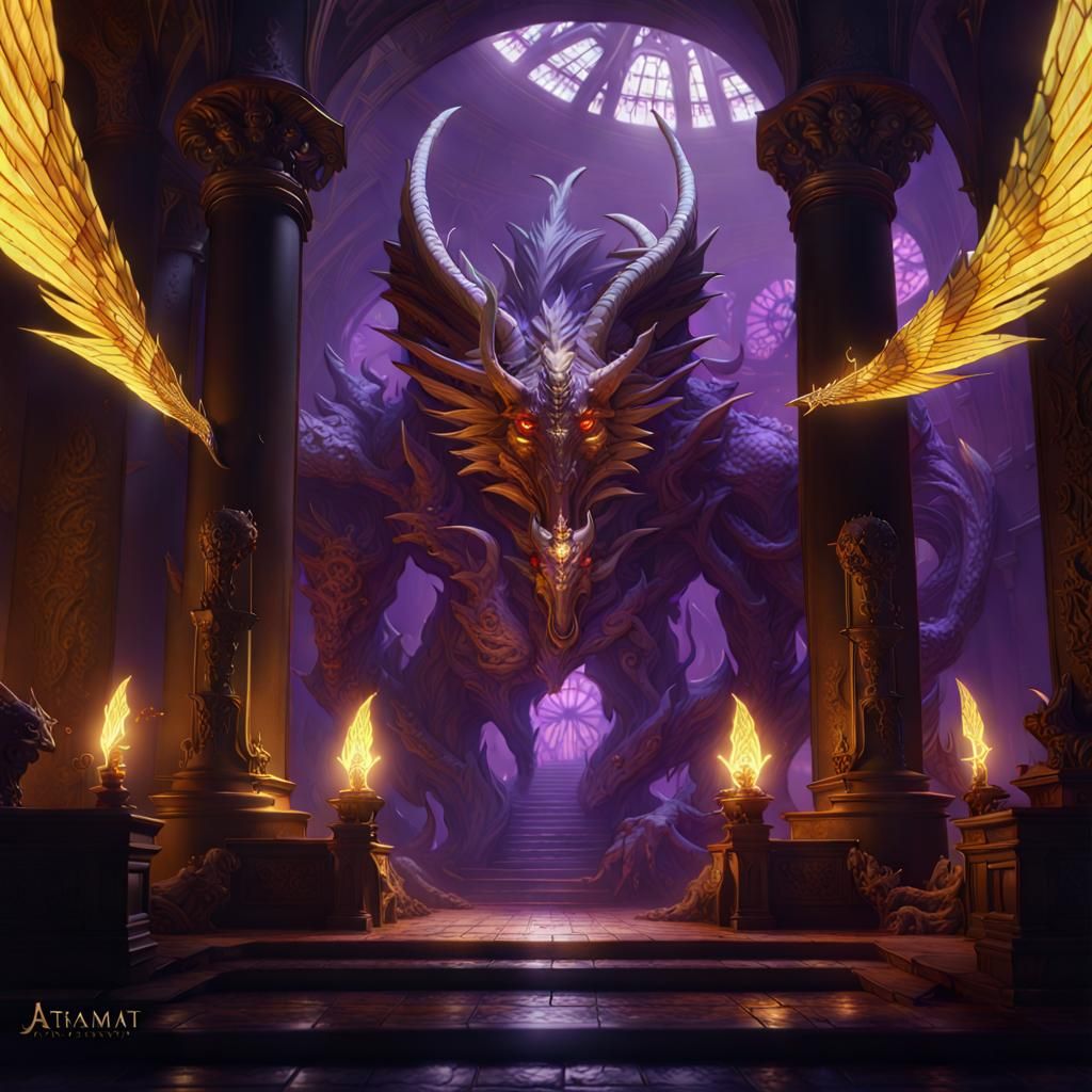 Tiamat: Dark Fantasy Art in 8K Resolution