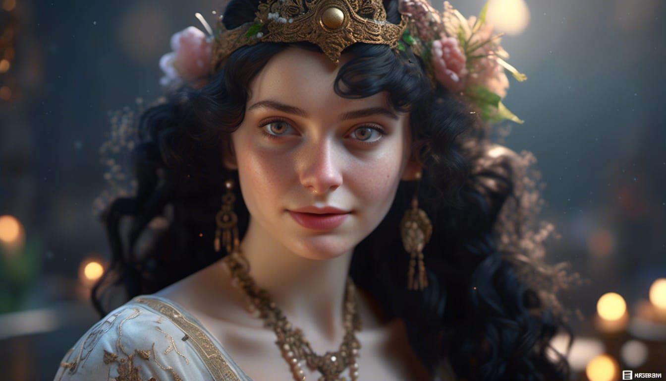 Hyperrealistic Portrait of Jewish Woman in 1940s Style