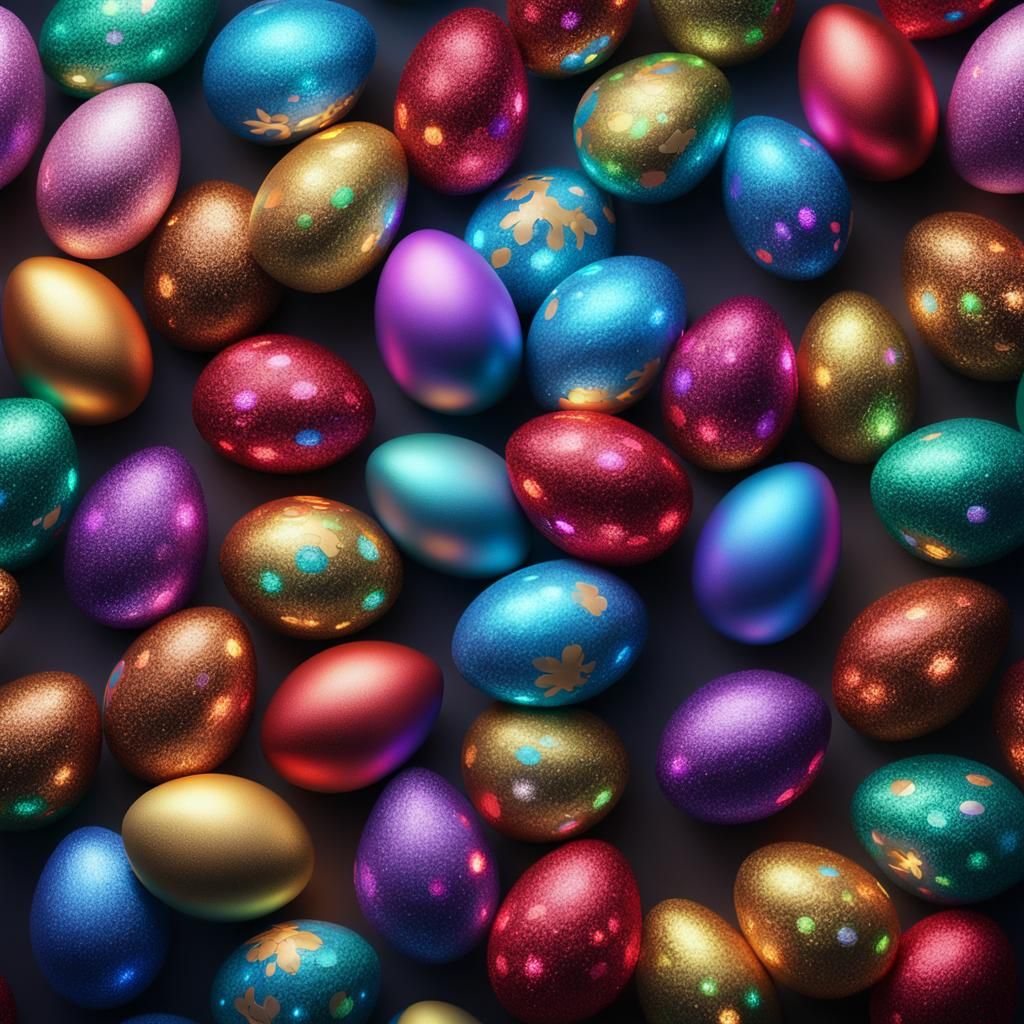 Vivid Easter Egg Adornment with LED Lights