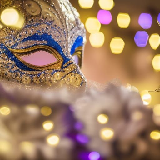 Detailed Masquerade Ball in Natural Lighting