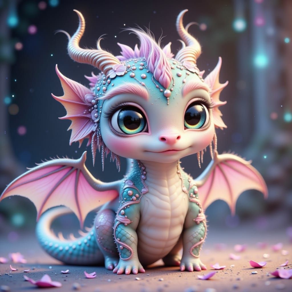 A baby dragon.