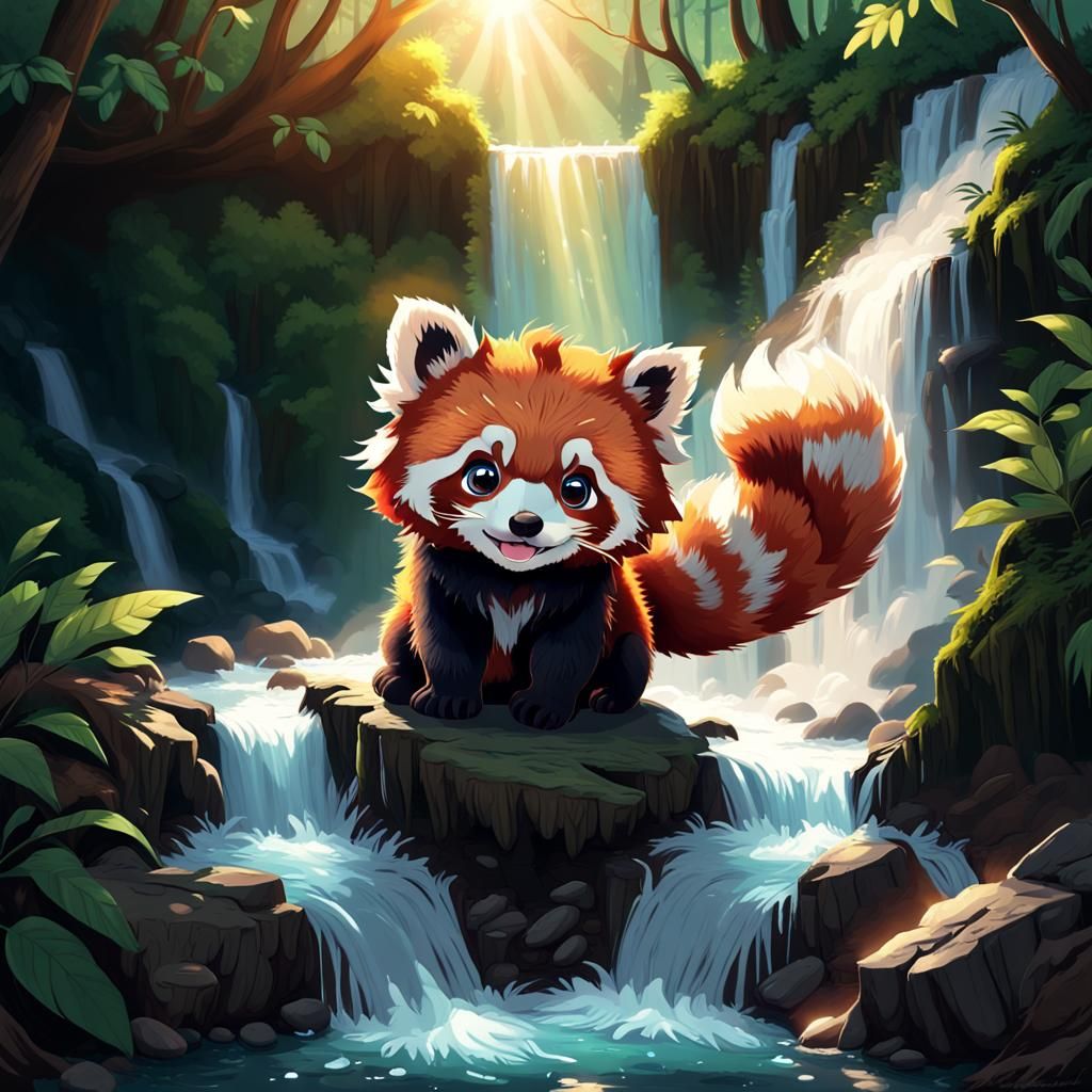 ((Chibi:1.2)) beautifully lit, bright vibrant colors, a supe...