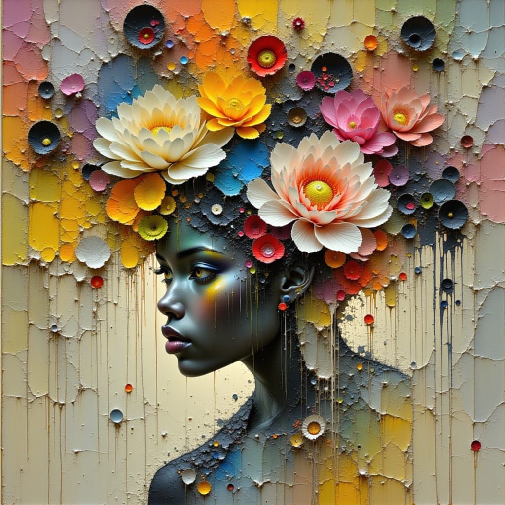 Colorful Abstract Design with Blended Shapes