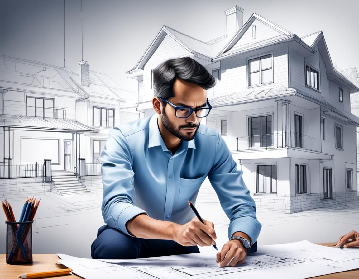 (BOOBOO) --- architect sketching plans