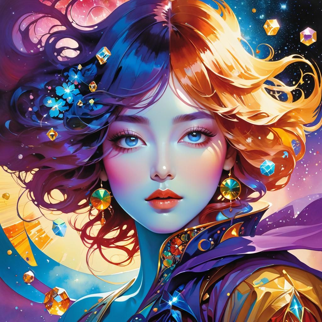 Shattered Cosmos in Watercolor Alcohol Ink