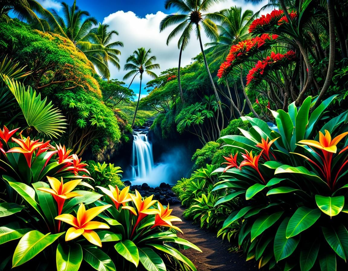 Colorful Exotic Scene in Hyperrealistic Detail