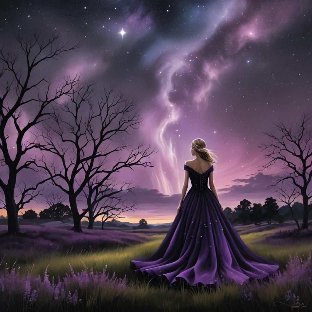 Eternal Echoes Album Cover Art: Starry Night