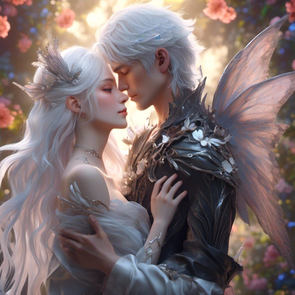 Woman and Fairy: 3D Anime Art