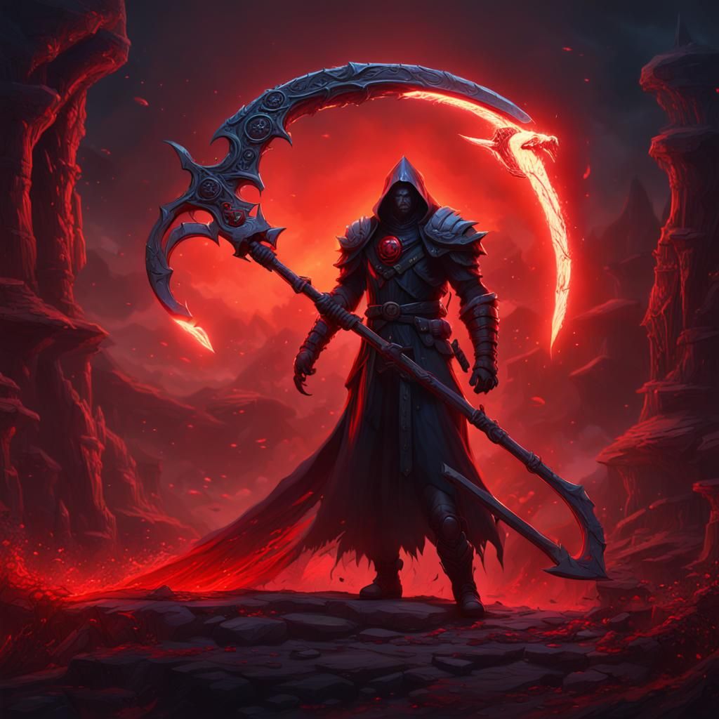 Death Wielding a Scythe: Fantasy Concept Art