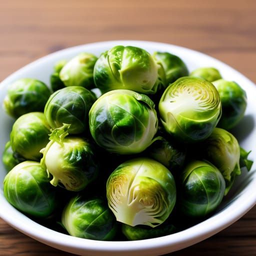 Vibrant Green Brussels Sprouts in a Natural Setting