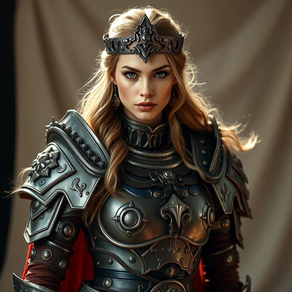 Warrior Princess Vogue Cover Shoot in Fantasy Armor