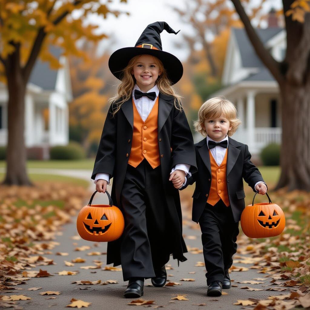 Eerie Halloween Night with Spooky Decorations