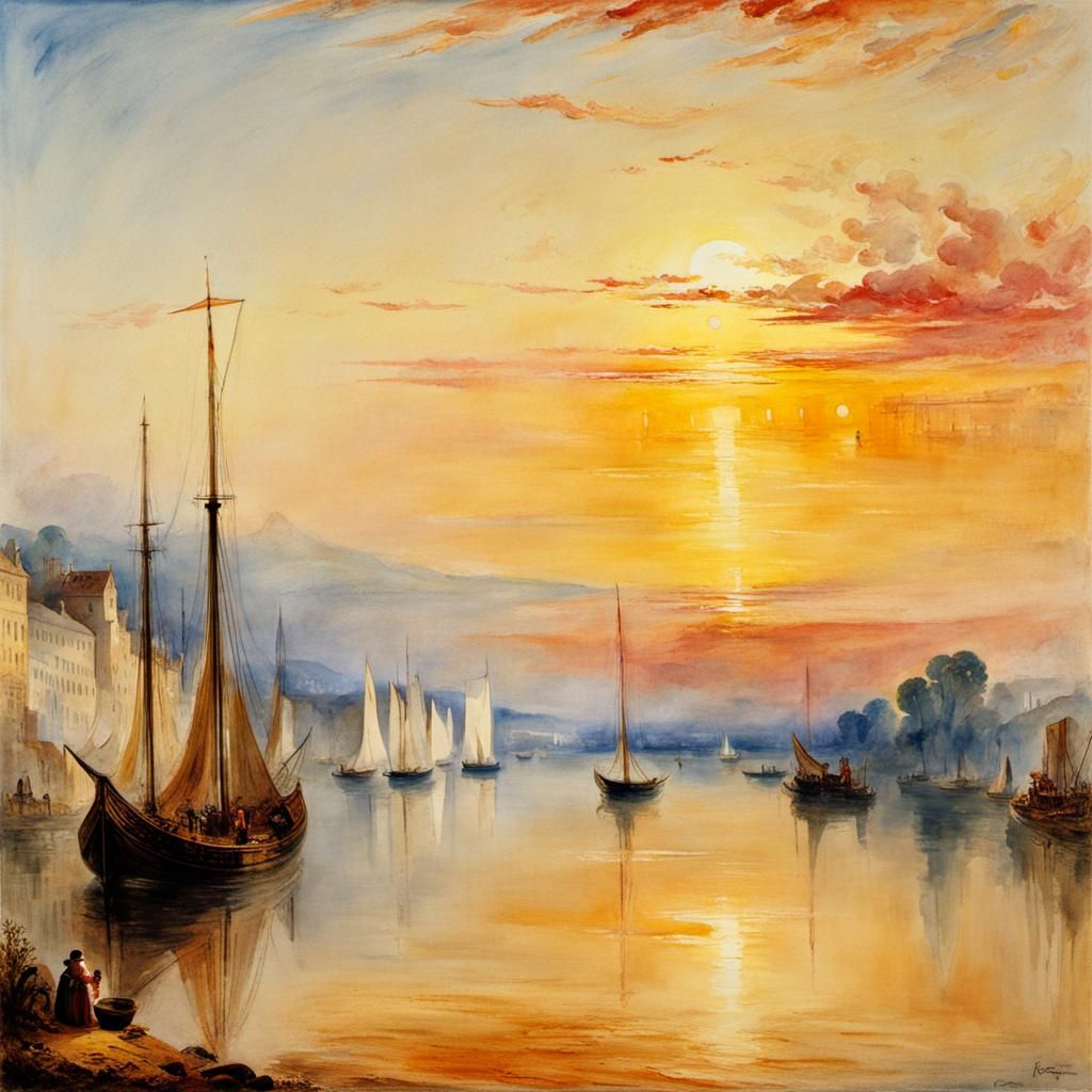 Constance Inspired by Romanticism Watercolor Painting