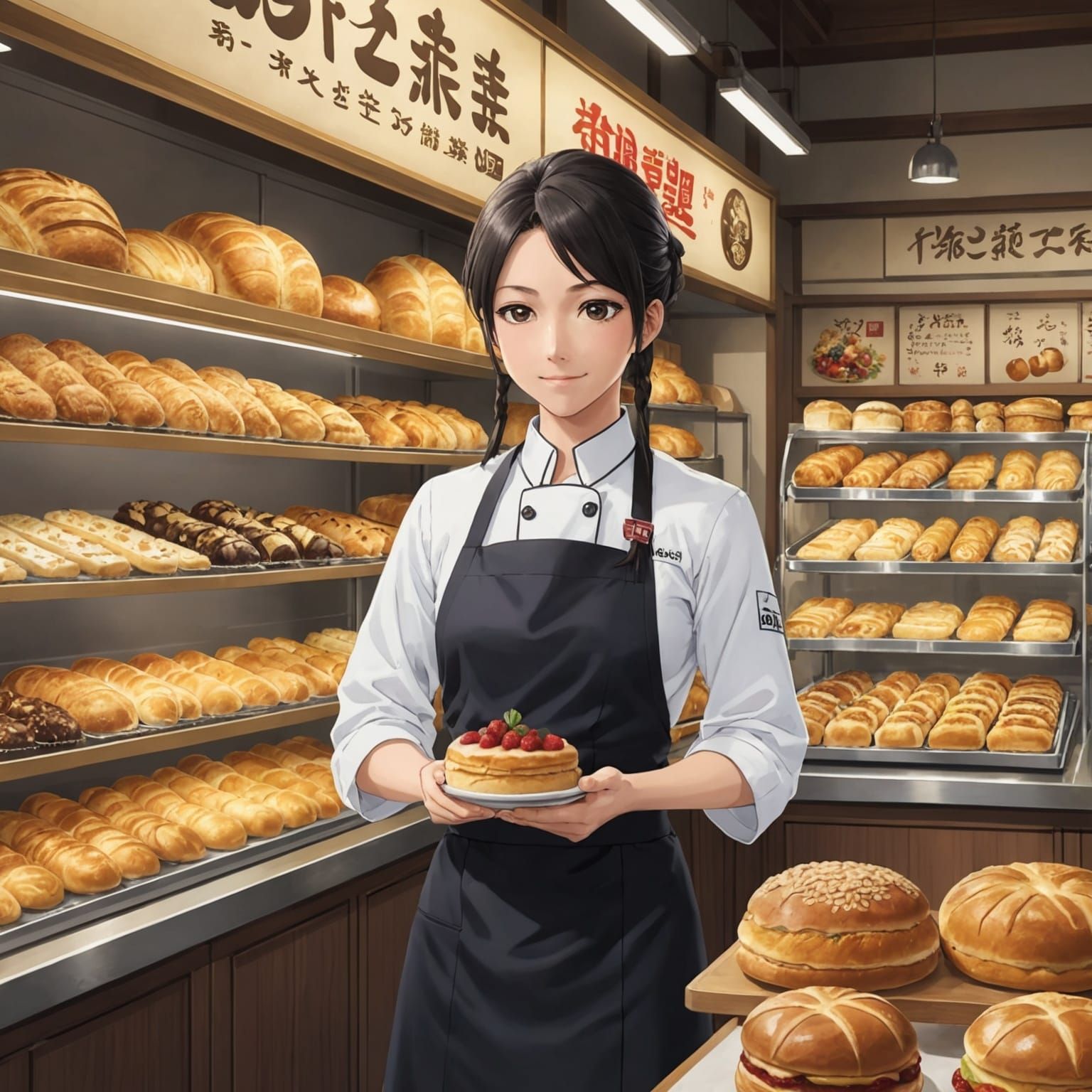 Yamazaki Bakery Japan in Anime Style