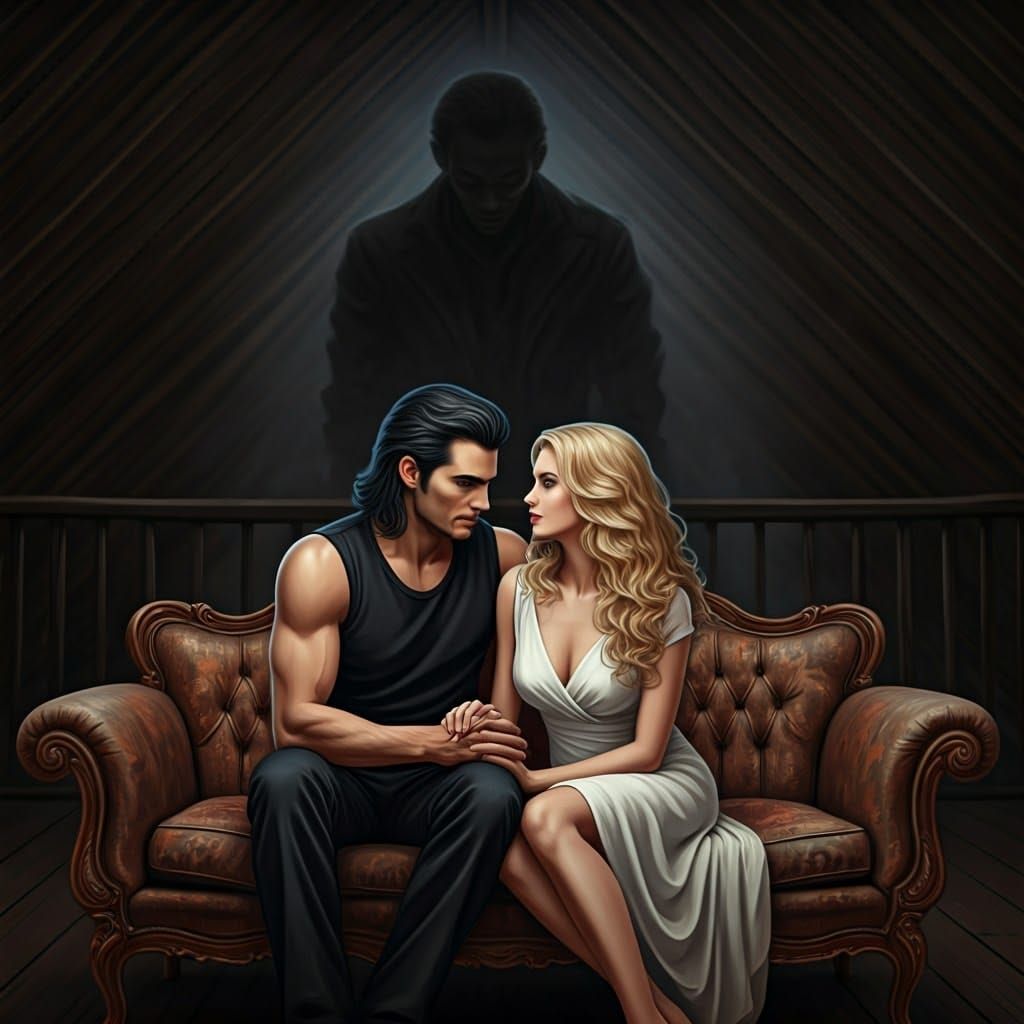 Chiseled Gentleman in Vintage Attic Setting