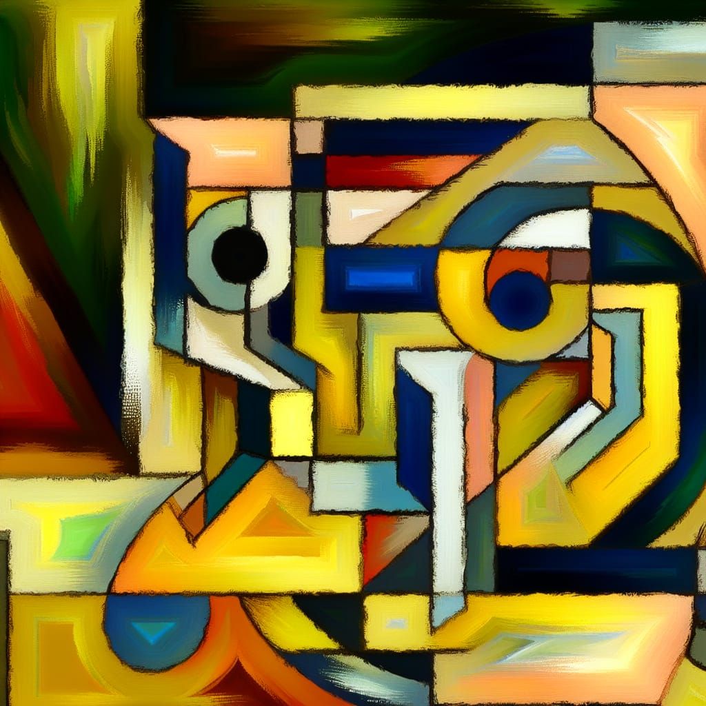 Geometric Abstract in Victorian Illustration Style