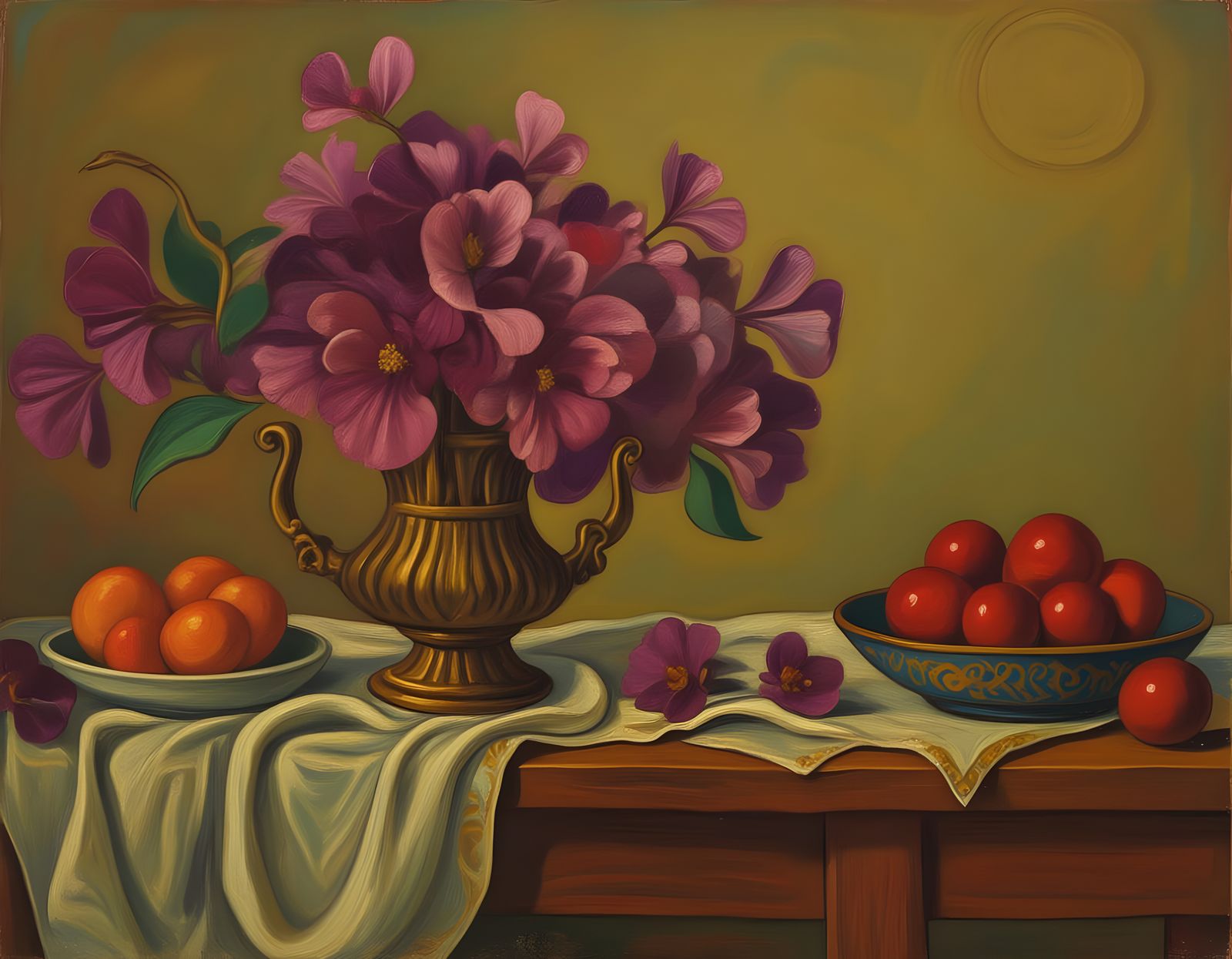 Still Life Painting in Diego Rivera Style